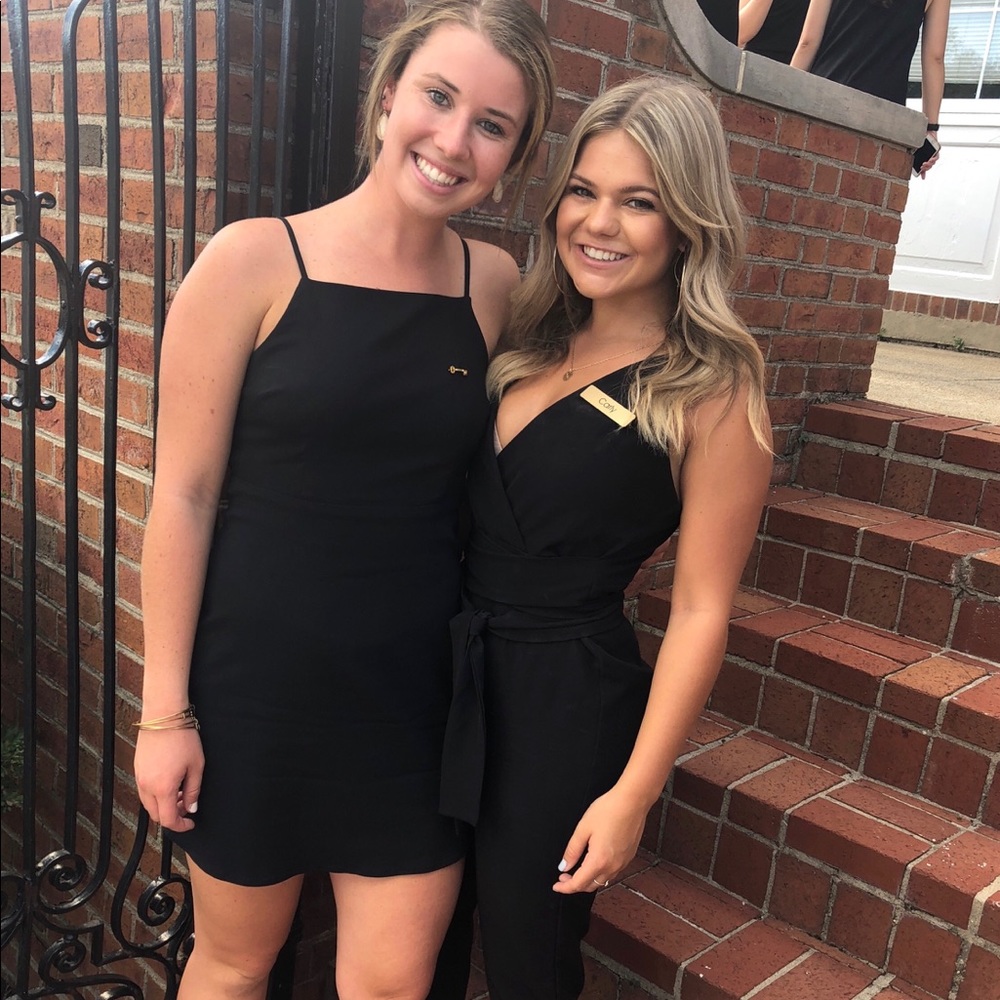 ASOS petite size 4 black crop jumpsuit
